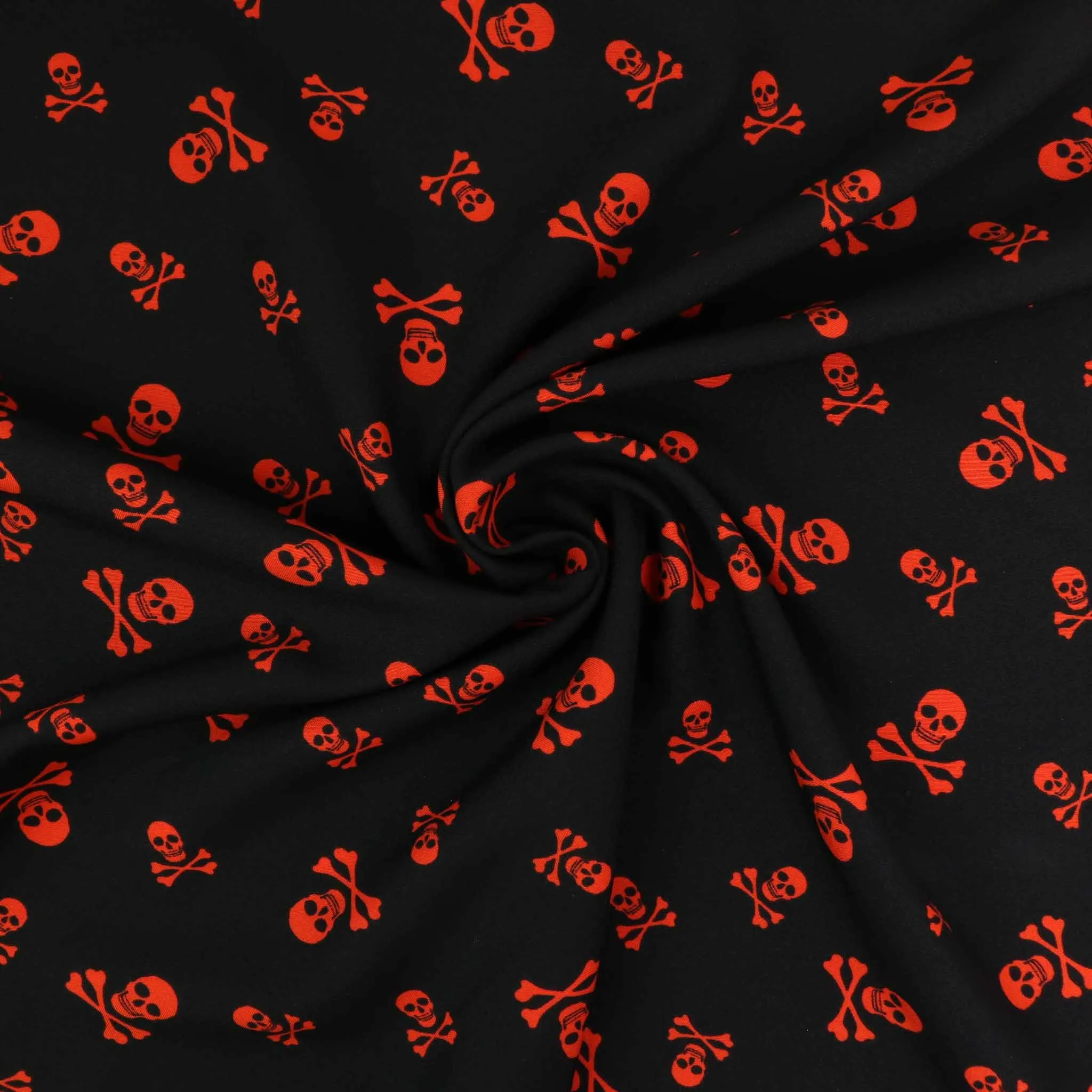 Bi Stretch fabric - Black and red