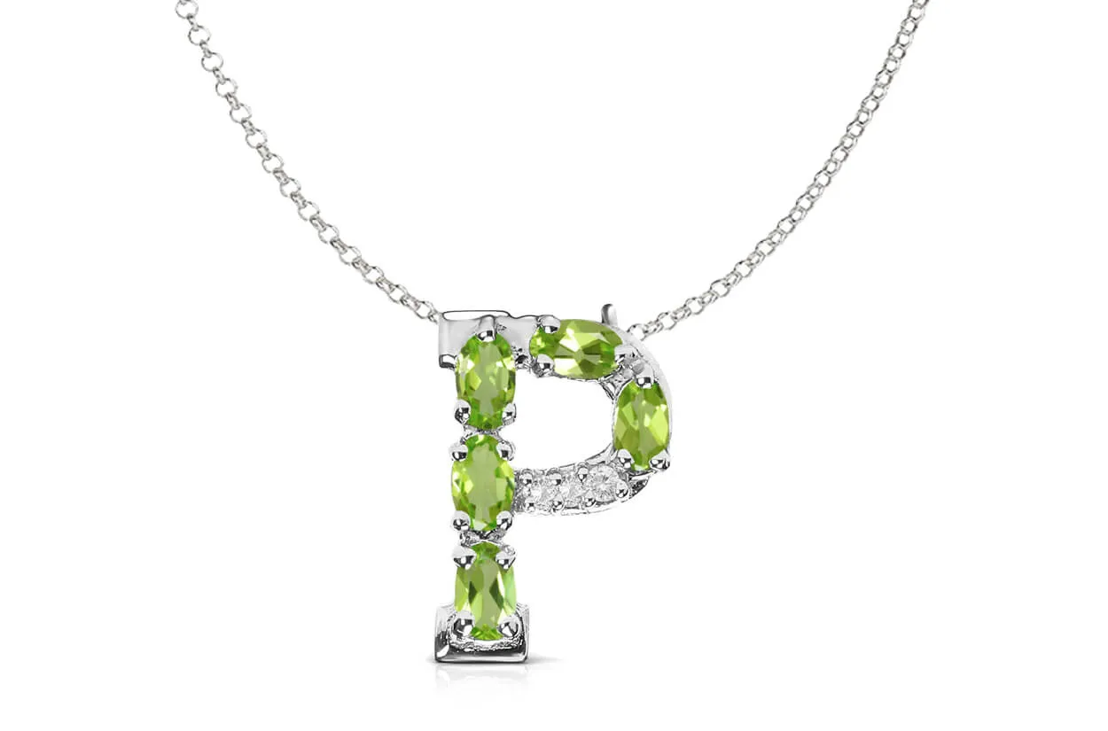 Pendant Letter P Initial 18kt Gold